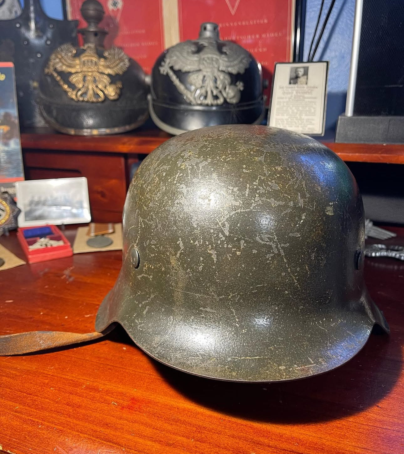 Rare M35 Heer Helmet – Authentic Battlefield Veteran