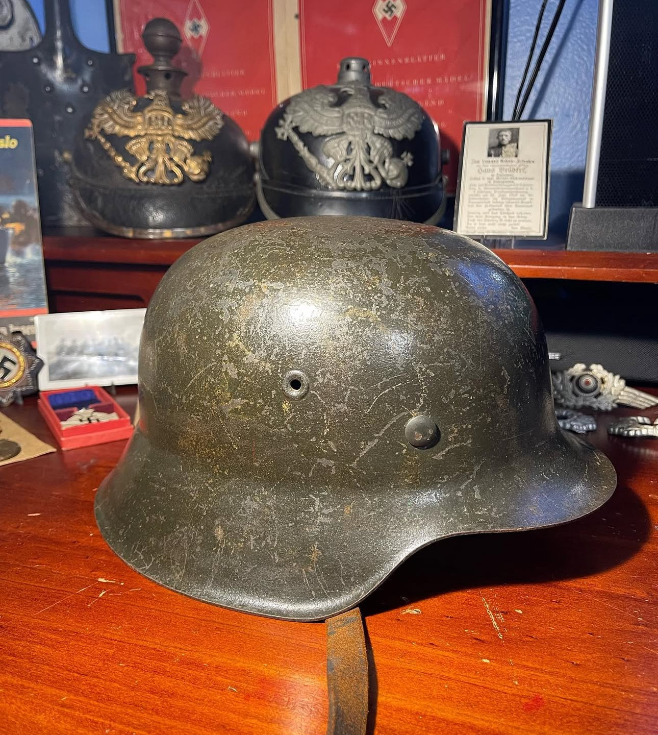 Rare M35 Heer Helmet – Authentic Battlefield Veteran