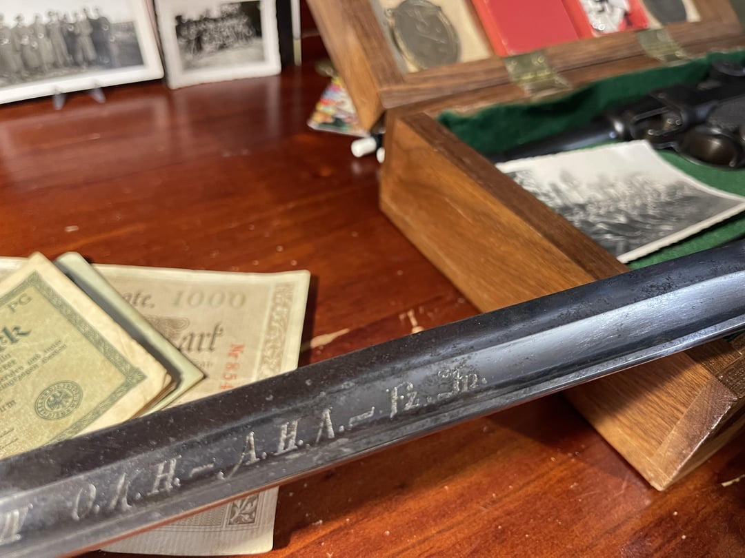WW2 German Officer’s Sword – Named to Colonel Baumgart