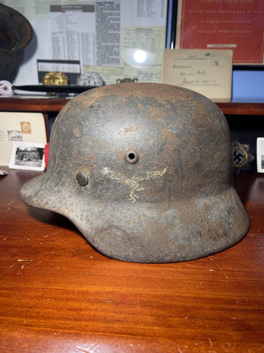 WW2 Luftwaffe M40 Helmet – HKP Maker, Rough Condition