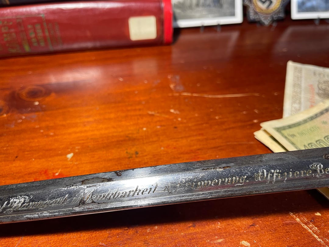 WW2 German Officer’s Sword – Named to Colonel Baumgart