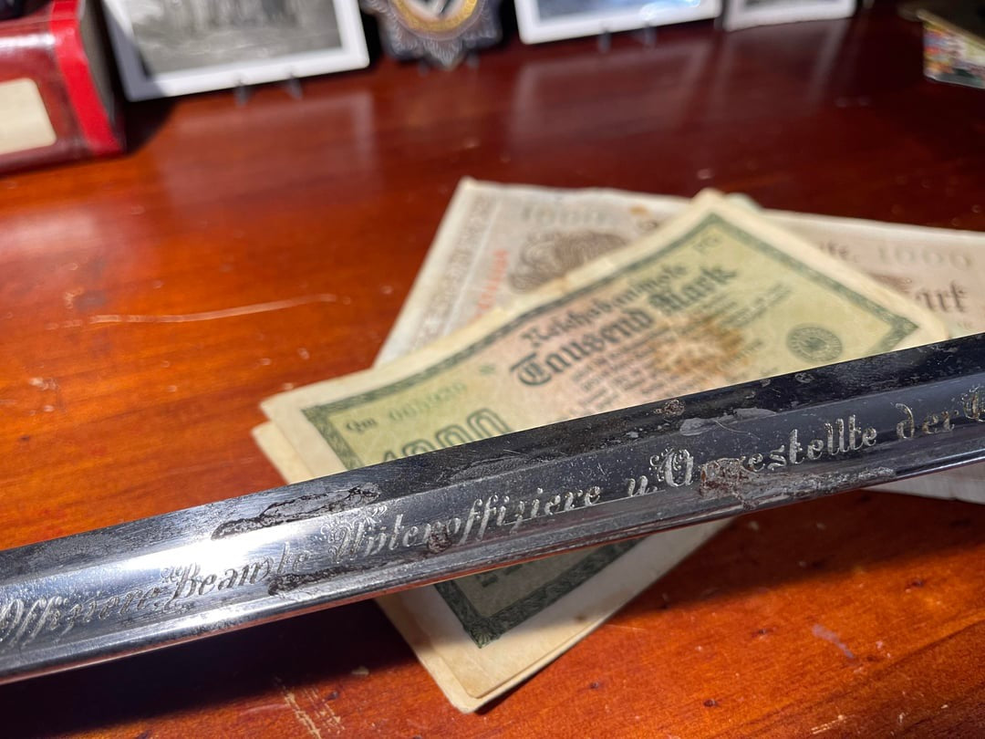 WW2 German Officer’s Sword – Named to Colonel Baumgart