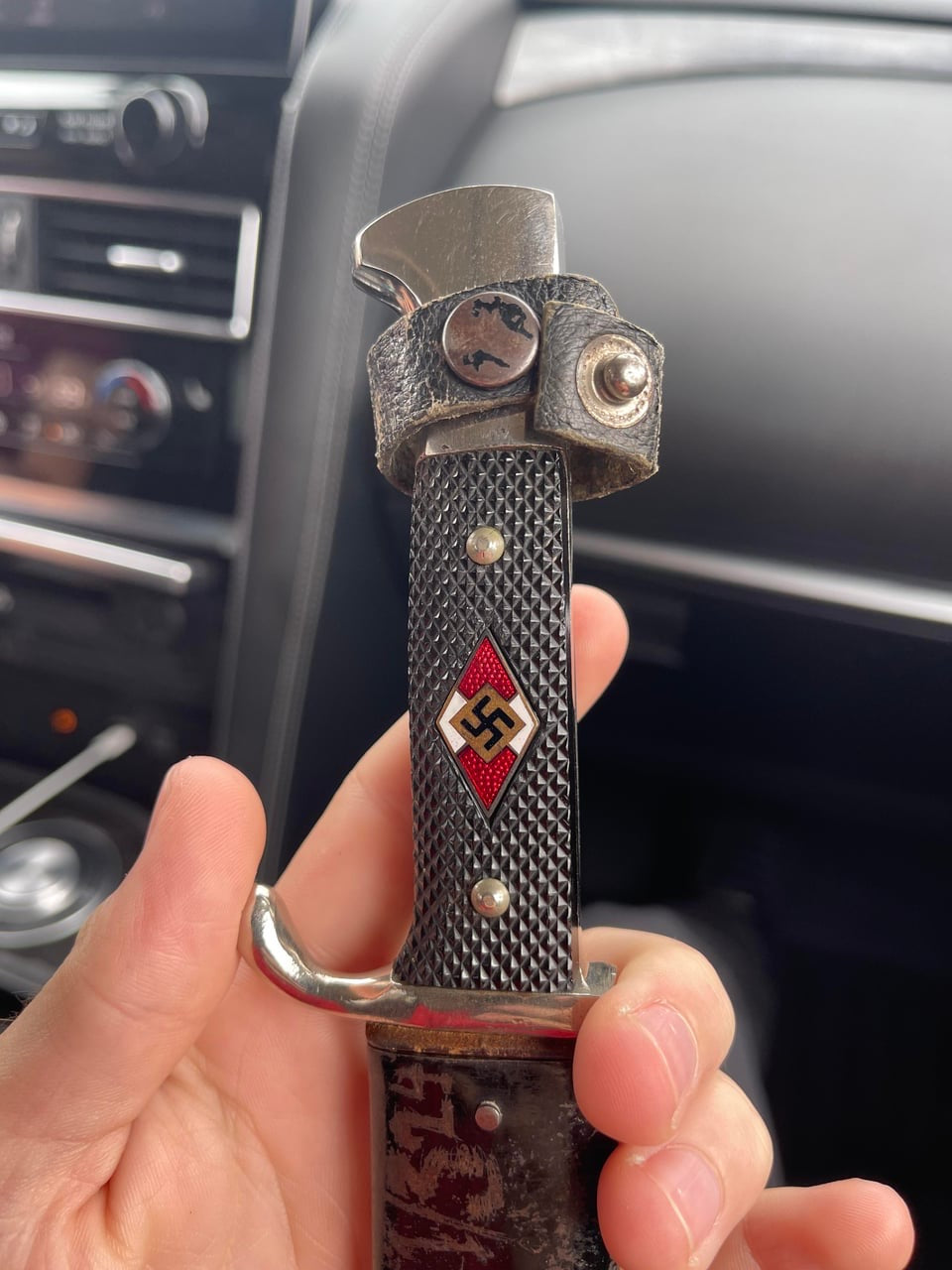 WW2 Hitler Youth Knife – Etched Example with Mysterious Back Marking