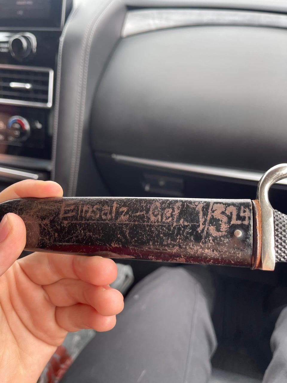 WW2 Hitler Youth Knife – Etched Example with Mysterious Back Marking