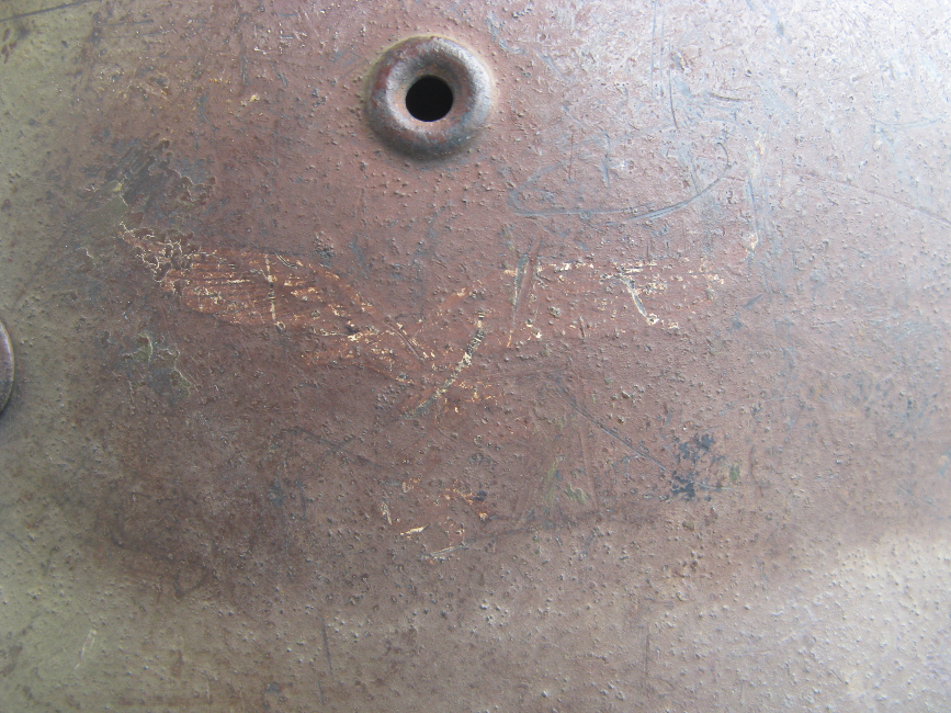 WWII German Luftwaffe M40 Helmet – Transitional 1940, Size 68, One-Look Camo