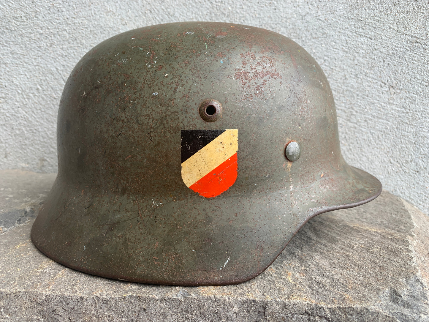 WW2 German M35 Heer Helmet – Early Pre-War Double Decal (1935)