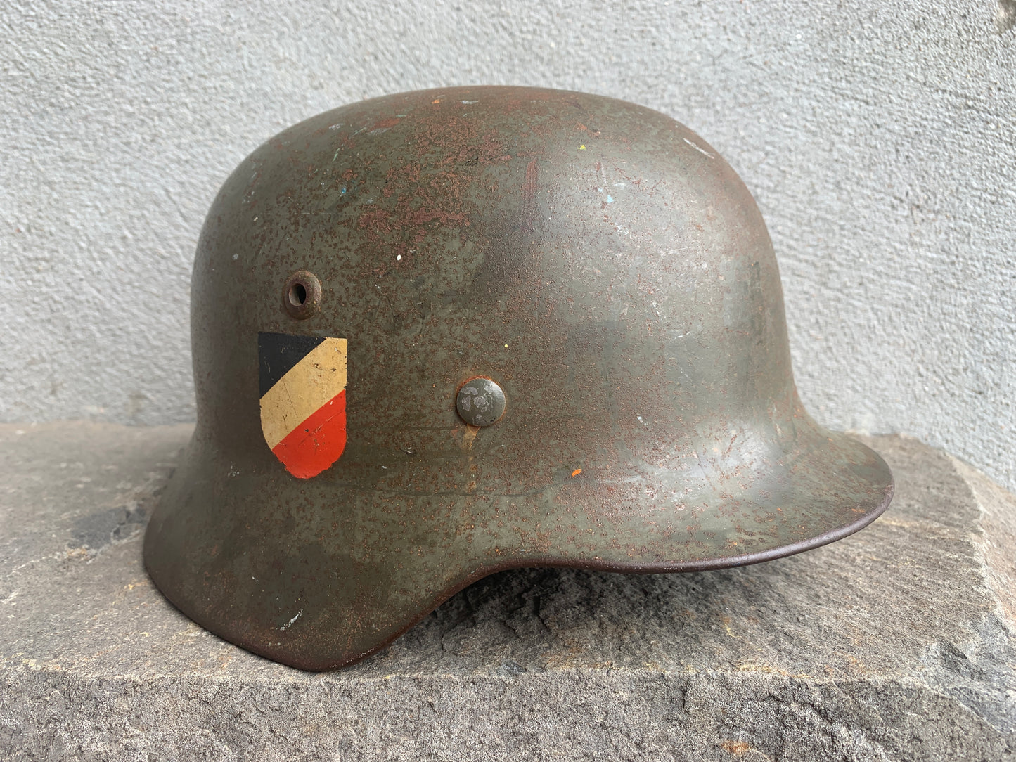 WW2 German M35 Heer Helmet – Early Pre-War Double Decal (1935)