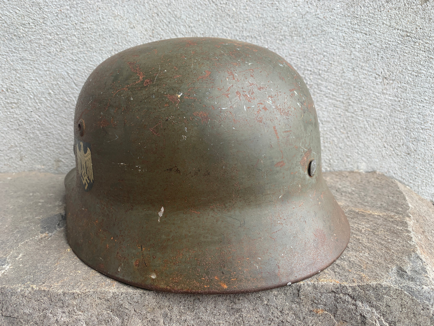 WW2 German M35 Heer Helmet – Early Pre-War Double Decal (1935)
