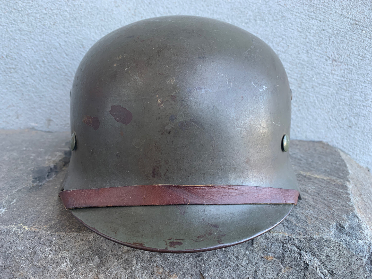 WW2 German M35 Kriegsmarine Double Decal Helmet – Rare ET70 Size