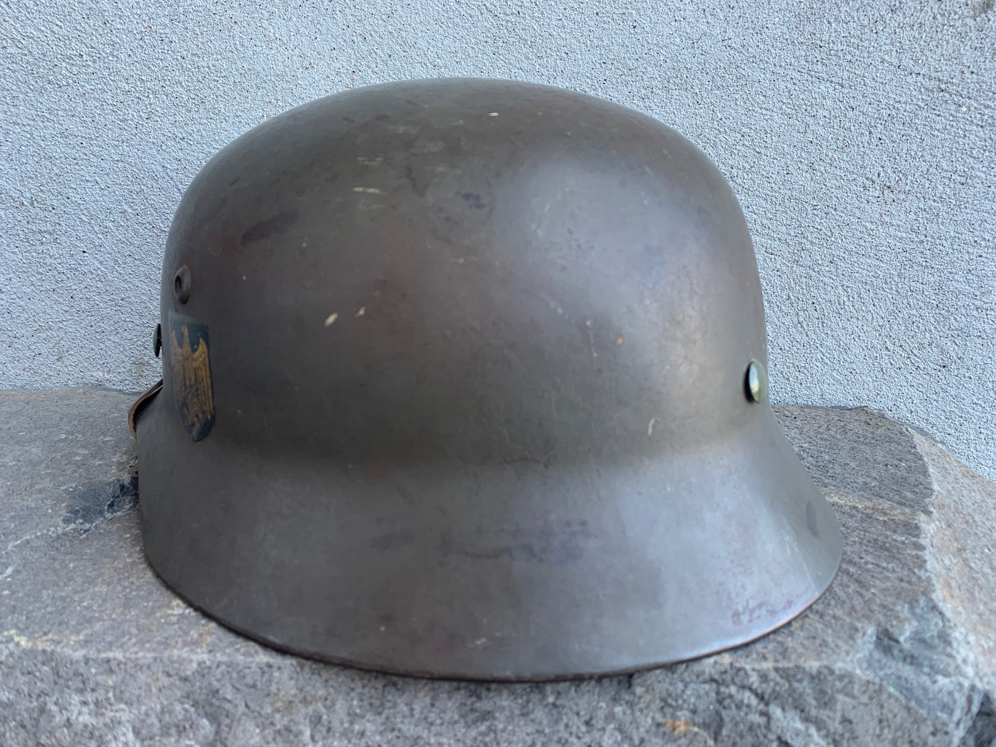WW2 German M35 Kriegsmarine Double Decal Helmet – Rare ET70 Size