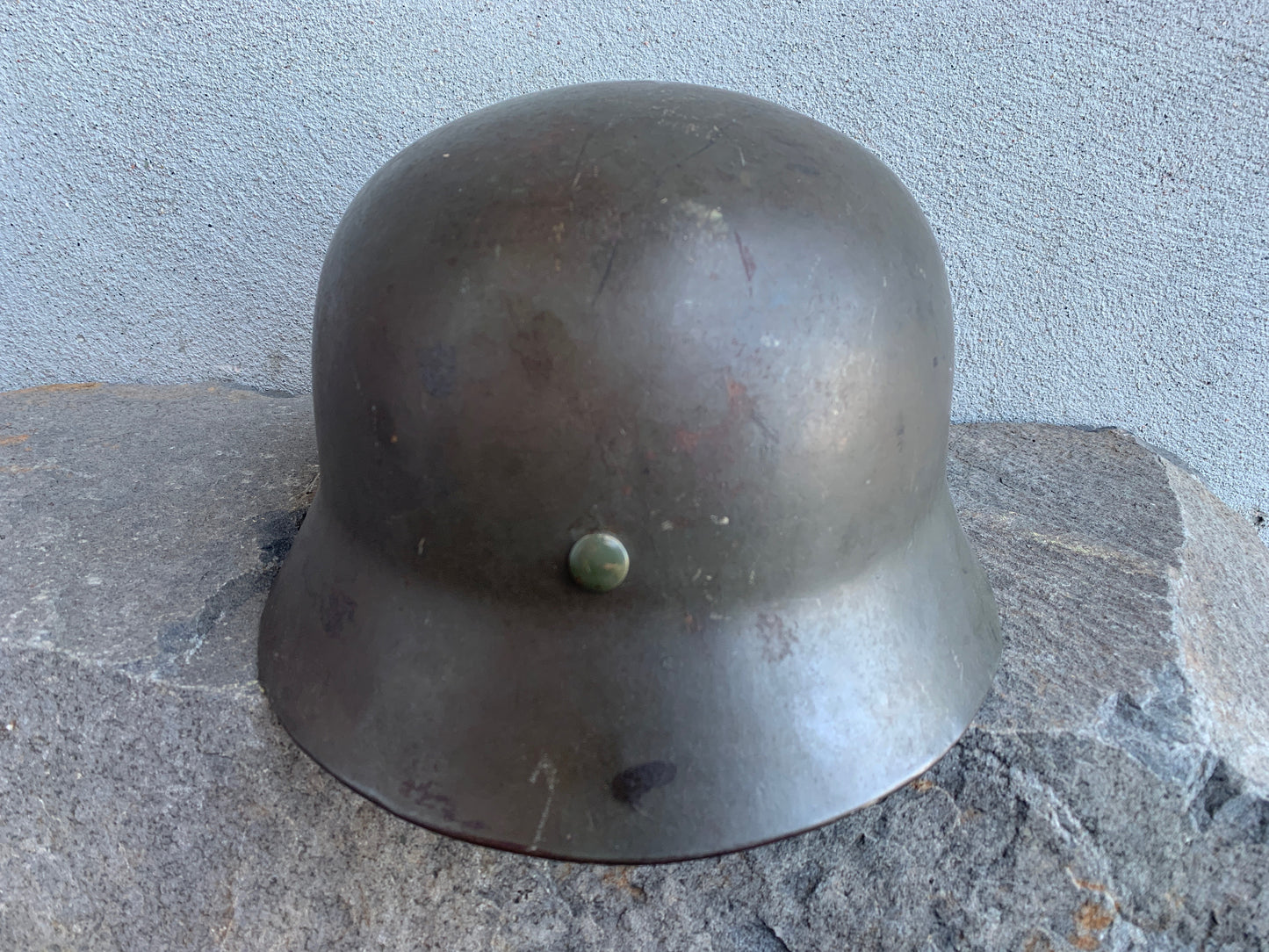WW2 German M35 Kriegsmarine Double Decal Helmet – Rare ET70 Size