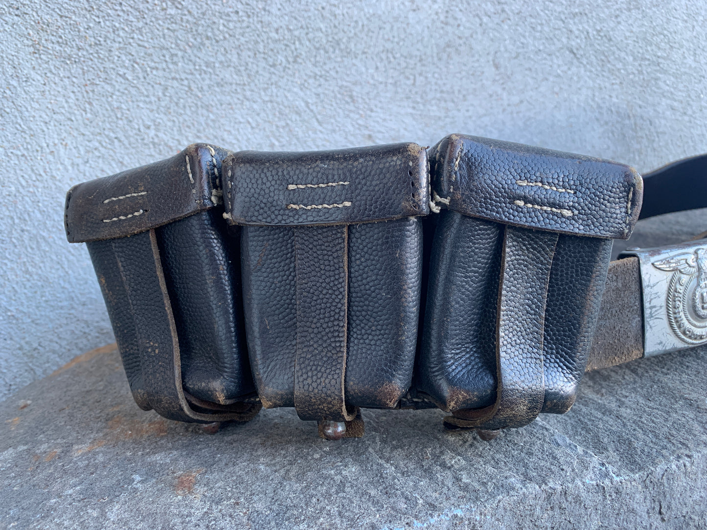 WW2 Waffen-SS Belt, Buckle & Ammo Pouches – Woodwork Estate Find
