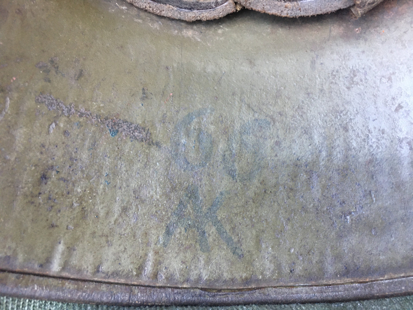 WW1 German M16 Camo Painted Helmet – Original & Untouched