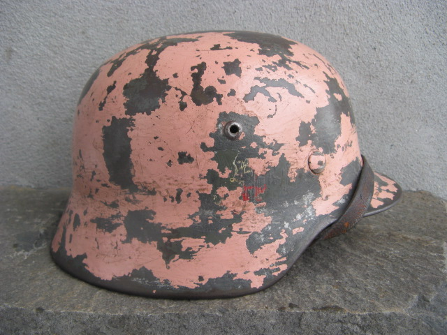 WW2 German M35 DAK “Pinkie” Helmet – North Africa Combat Proven
