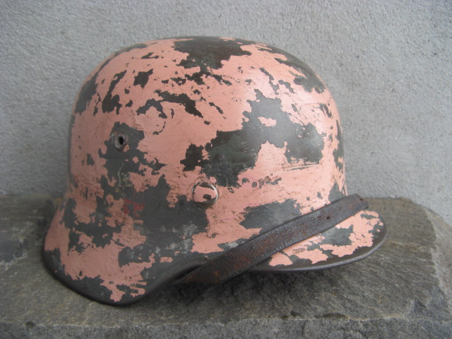 WW2 German M35 DAK “Pinkie” Helmet – North Africa Combat Proven