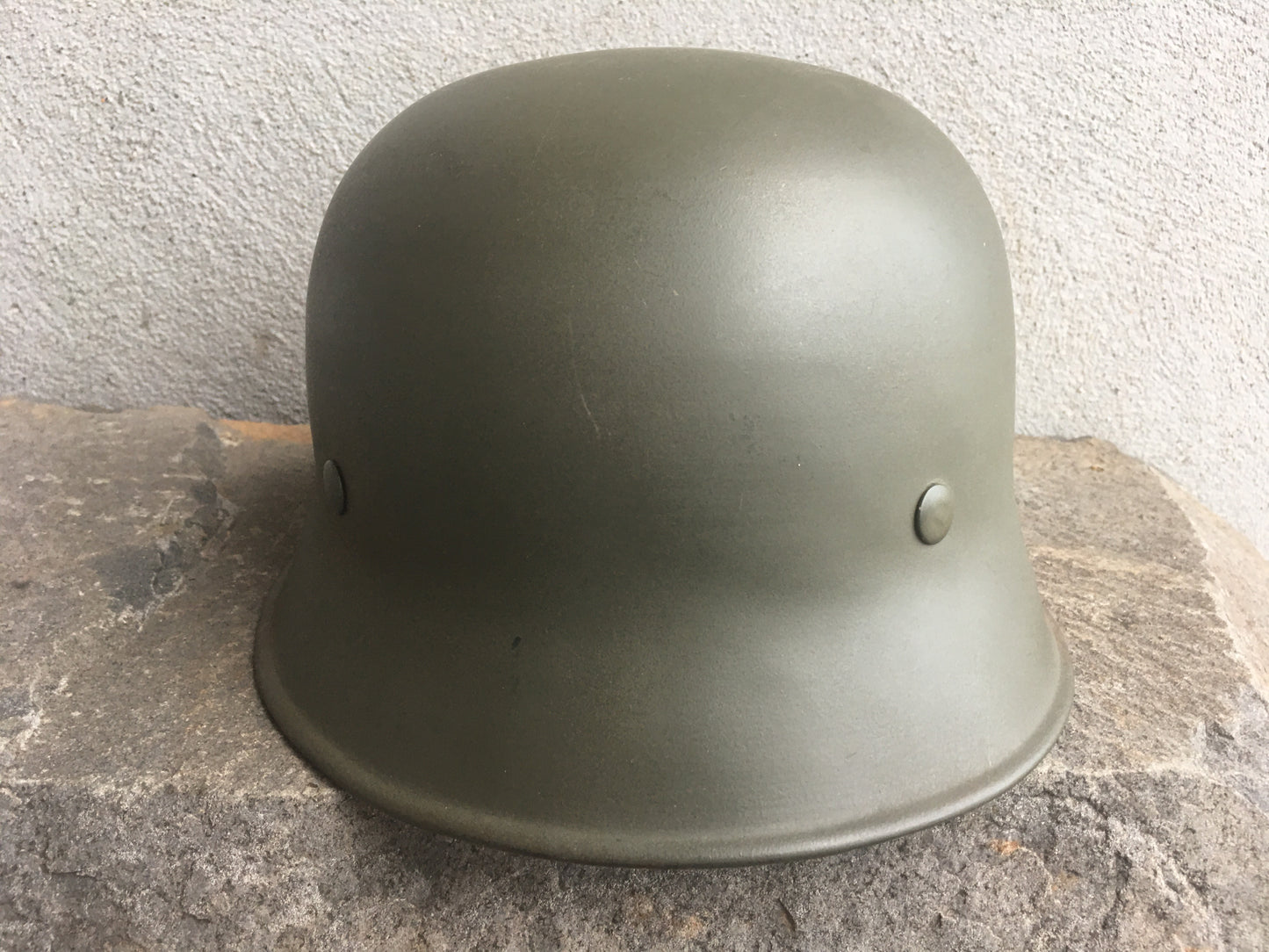 WWII German M34 SS Einsatzgruppen Helmet – Edelstahl (High-Grade Steel)