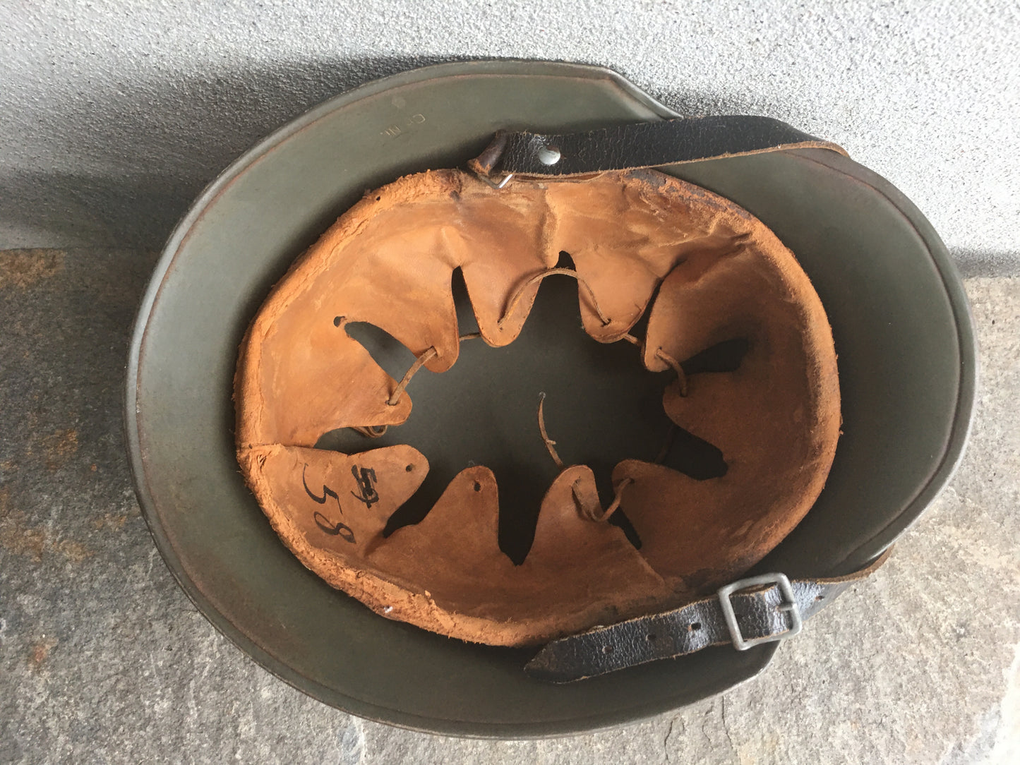 WWII German M34 SS Einsatzgruppen Helmet – Edelstahl (High-Grade Steel)