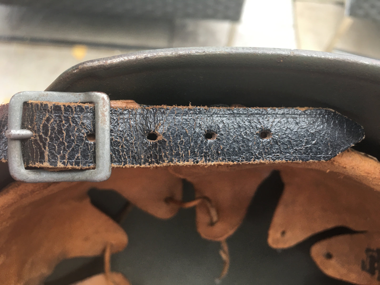 WWII German M34 SS Einsatzgruppen Helmet – Edelstahl (High-Grade Steel)