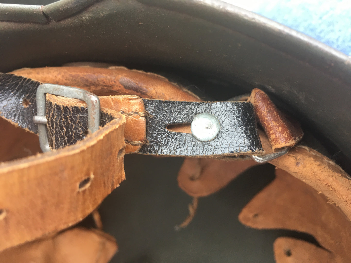 WWII German M34 SS Einsatzgruppen Helmet – Edelstahl (High-Grade Steel)