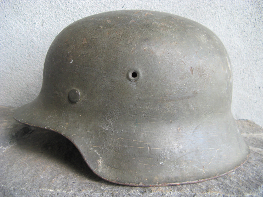 WWII German SS M42 Helmet – EF68, Waffen-SS / SD