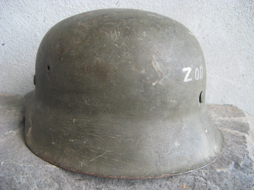 WWII German SS M42 Helmet – EF68, Waffen-SS / SD