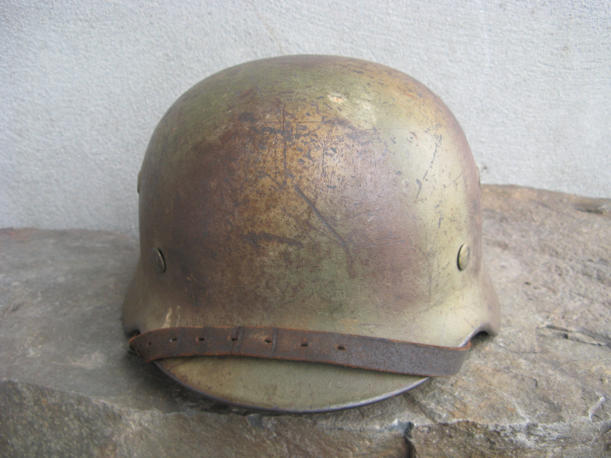 WWII German Luftwaffe M40 Helmet – Transitional 1940, Size 68, One-Look Camo