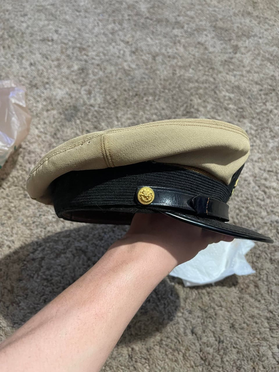 U.S. Navy Officer Visor Cap – Bancroft Maker, Mid-20th Century