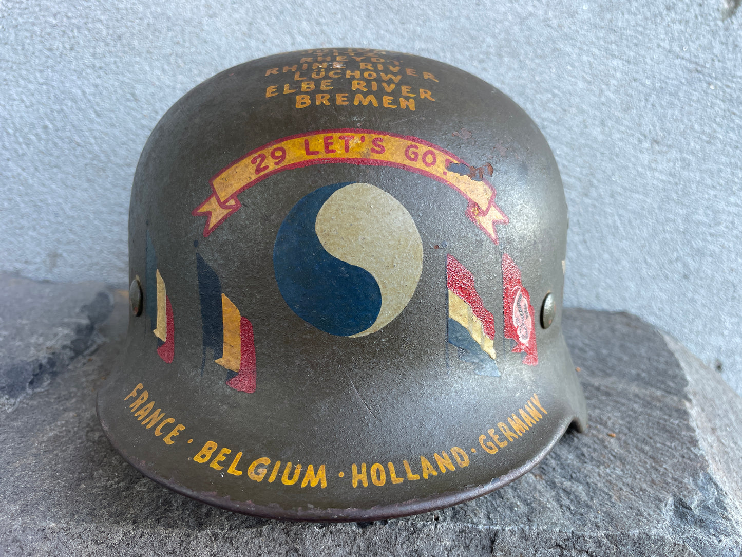 This Superb Veteran-Art M40 Q66 Luftwaffe SD Helmet