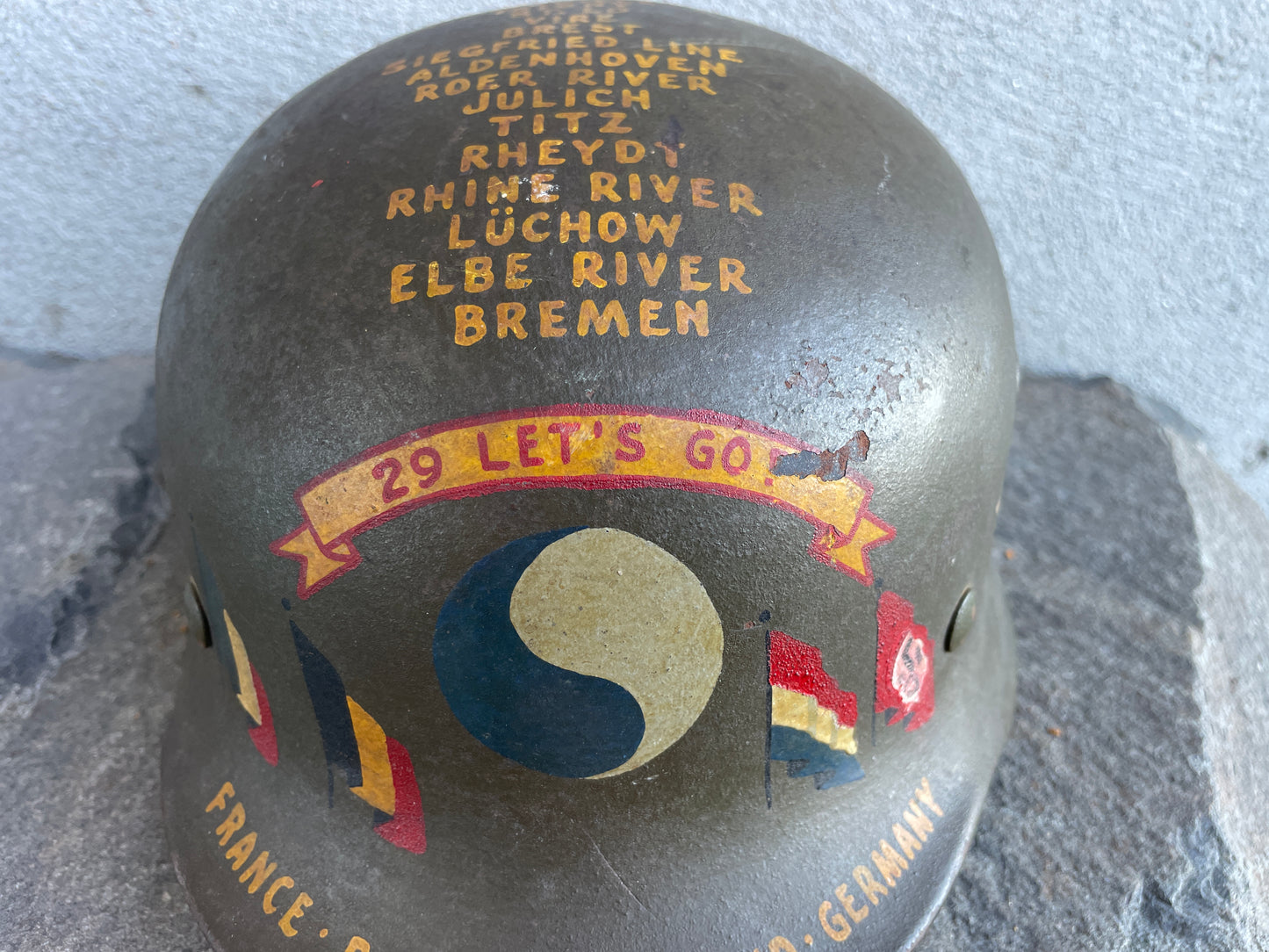 This Superb Veteran-Art M40 Q66 Luftwaffe SD Helmet