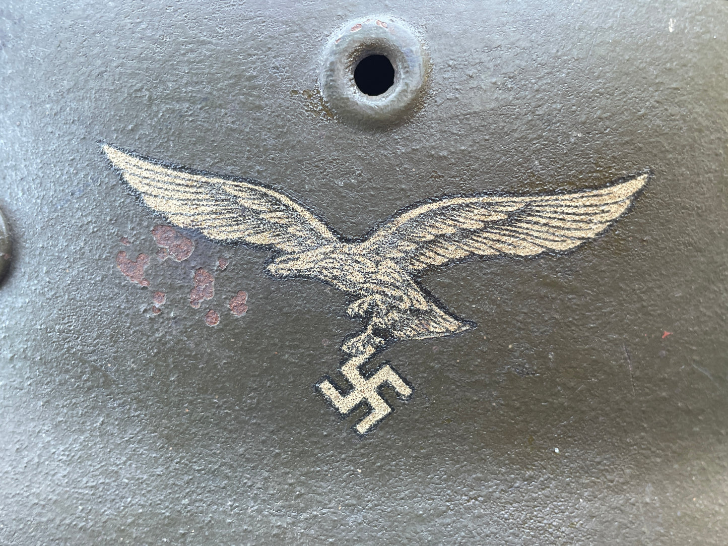 This Superb Veteran-Art M40 Q66 Luftwaffe SD Helmet