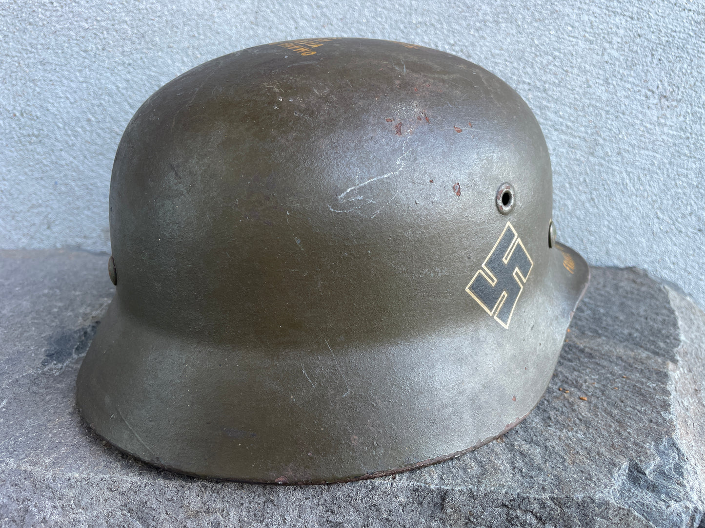 This Superb Veteran-Art M40 Q66 Luftwaffe SD Helmet