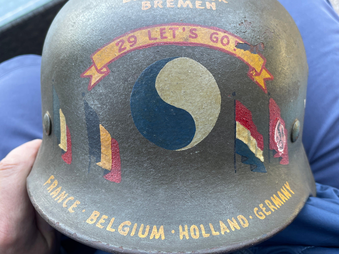 This Superb Veteran-Art M40 Q66 Luftwaffe SD Helmet