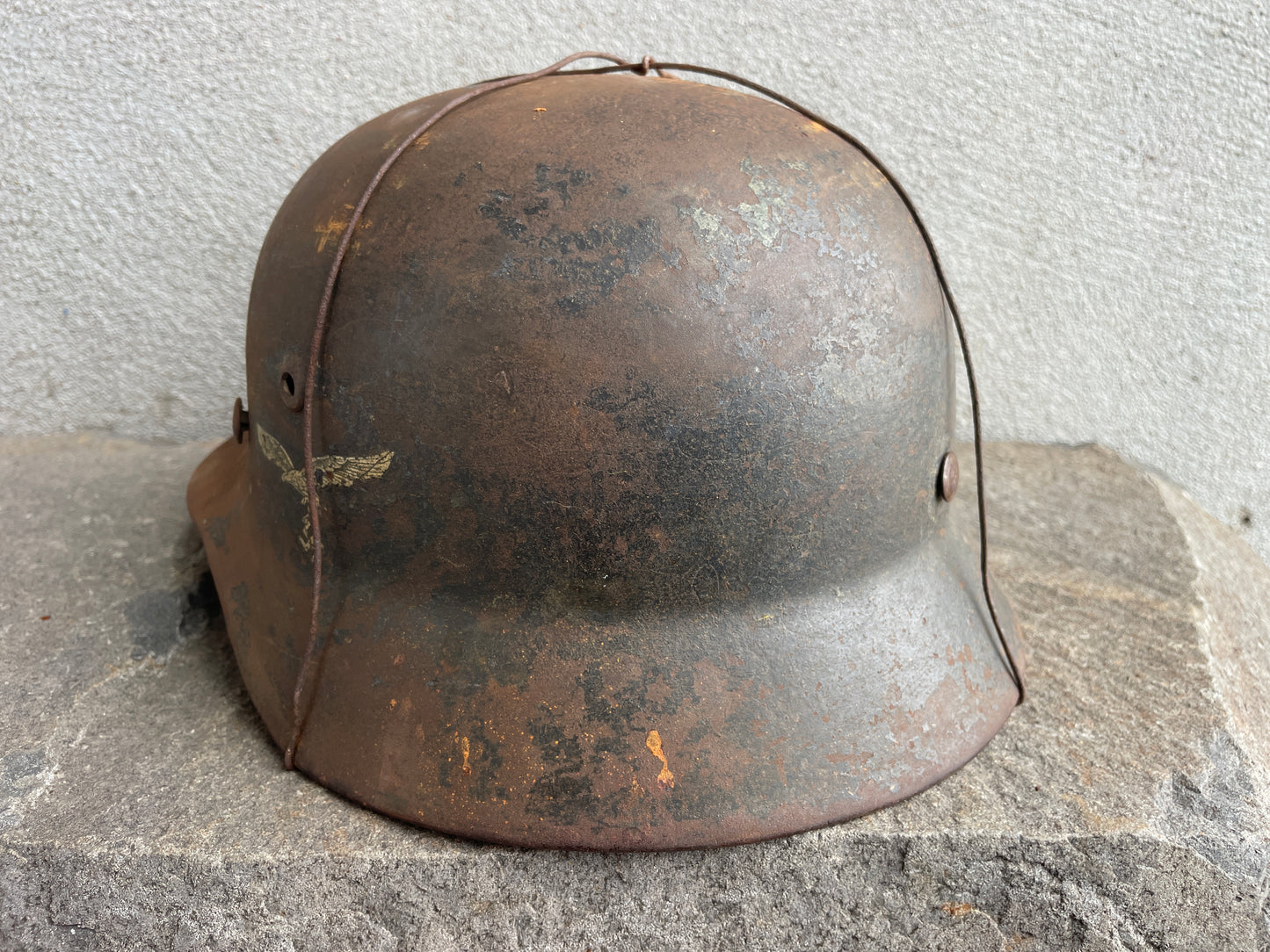 This Excellent Mid-War M40 SE62 Luftwaffe Helmet