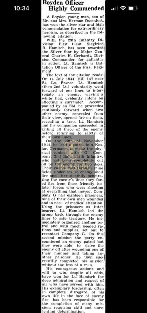 Grouping belonging to Siegfried Hamisch I have attached some pictures of news clippings on him. The uniforms belonged