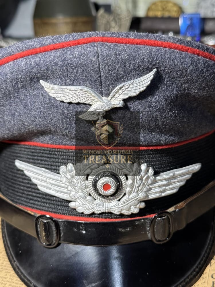 Luftwaffe Flak Visor Cap – Unit Marked WWII