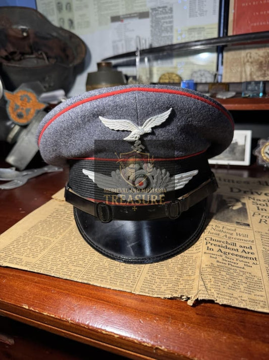 Luftwaffe Flak Visor Cap – Unit Marked WWII
