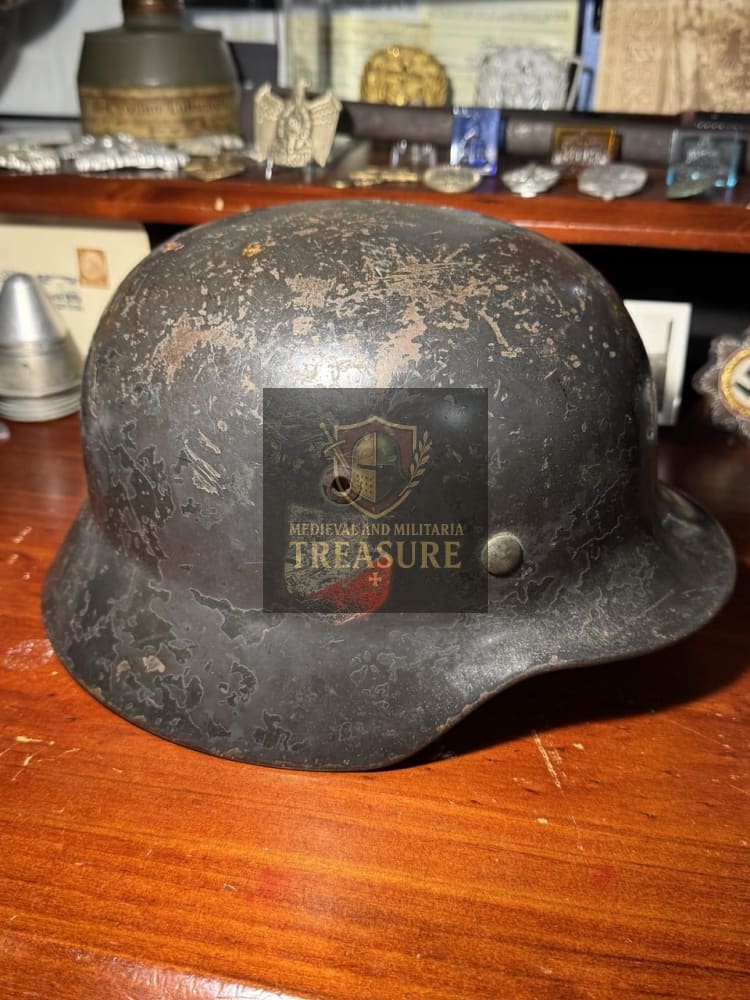 Luftwaffe M35 Helmet – EF64 Named Example