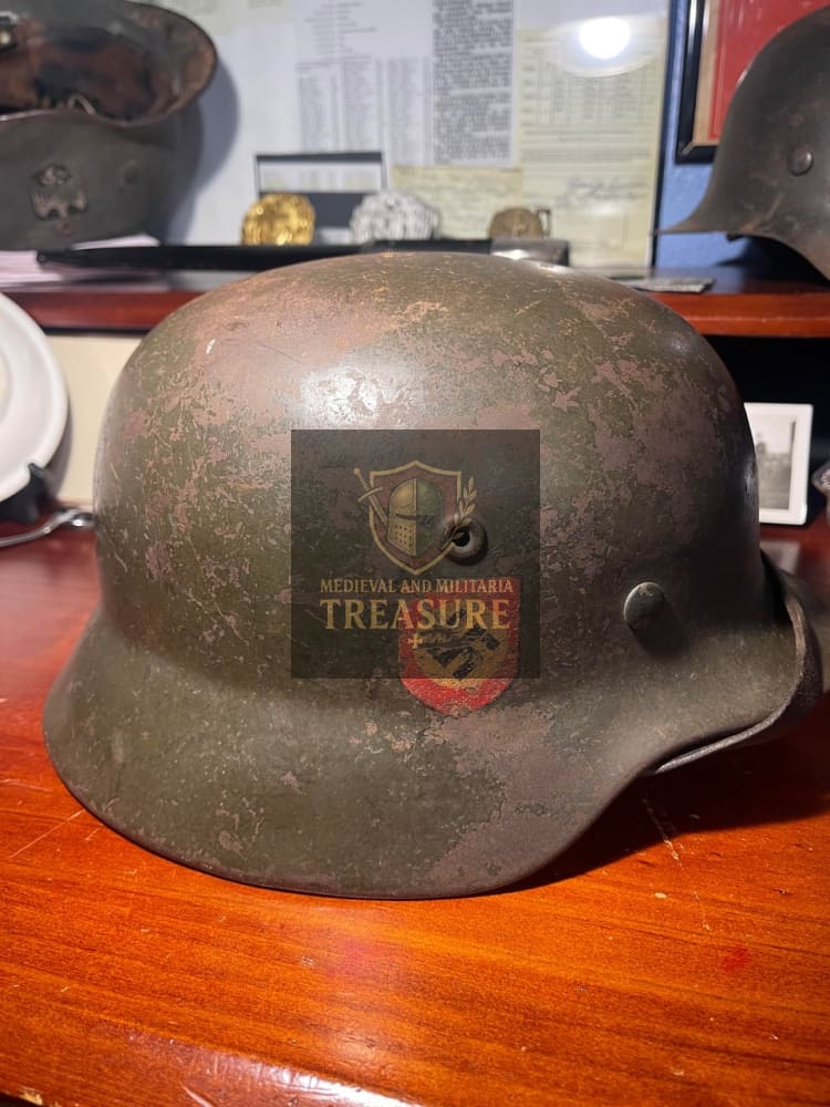 Police M40 Double Decal Combat Helmet – WWII German
